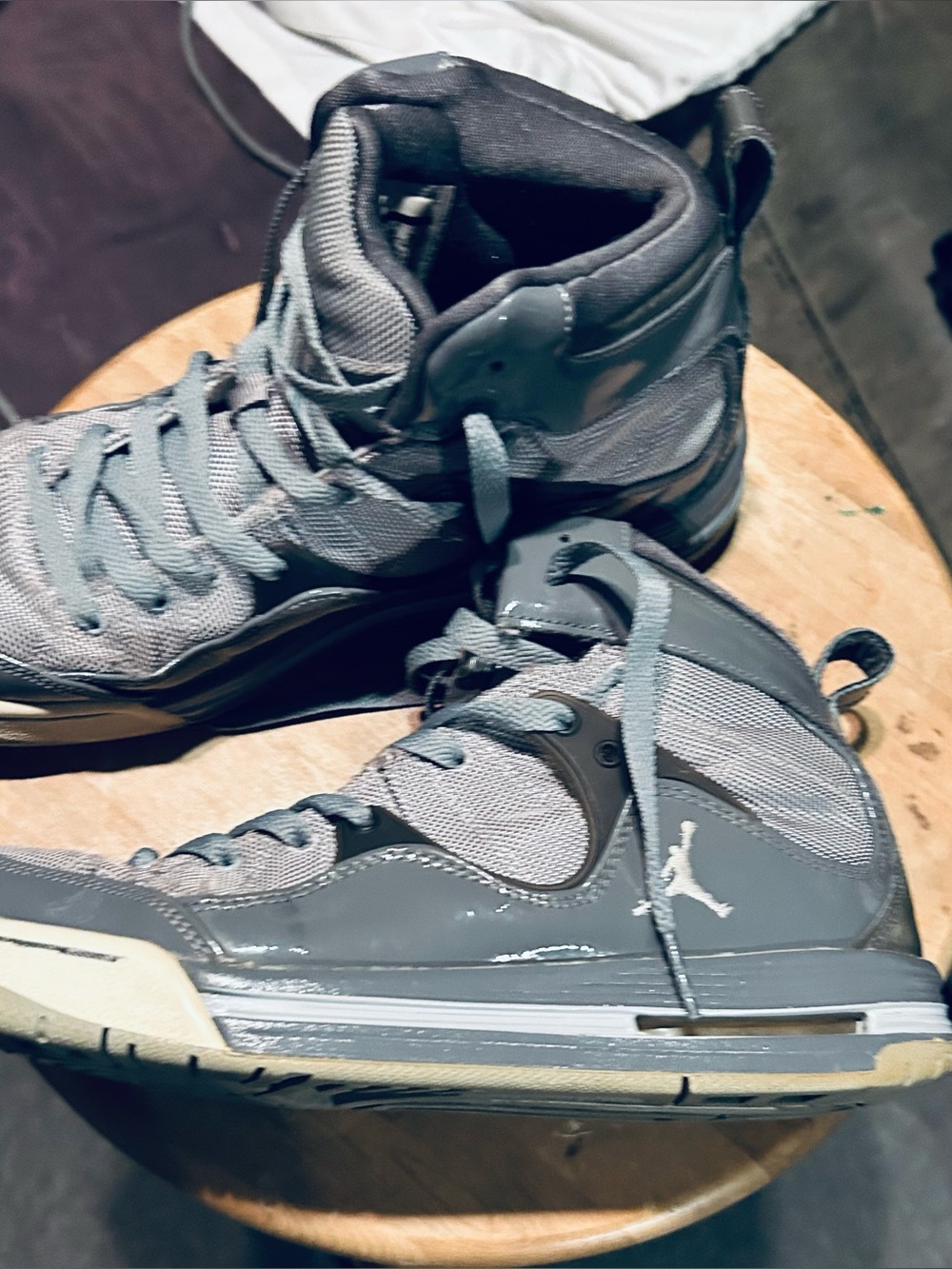 Jordan Youth Sneakers - Gray/White. Y6.5   Fair condition